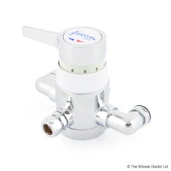 Bristan 1503 Exposed Thermostatic Mixer With Lever, Valve Only (Chrome/White) - SWTS1503ECP-L