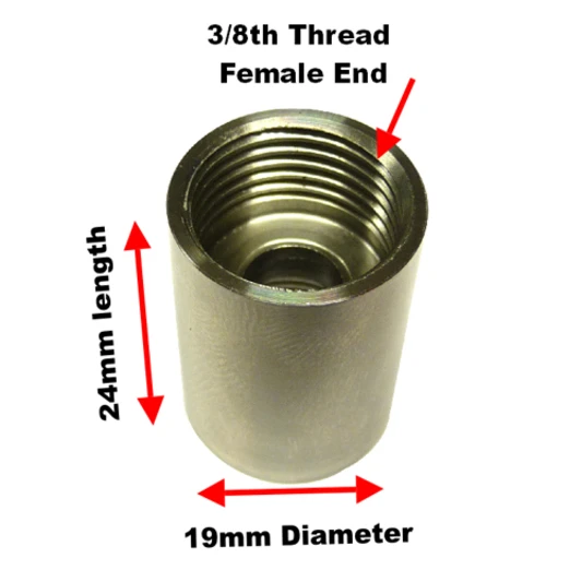 Byretech Steel Female-to-female Shower Hose Converter, 15mm To 3/8 Inch - BYSHC02 5 Byretech Steel Female-to-female Shower Hose Converter, 15mm To 3/8 Inch - BYSHC02 - Image 5