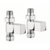 Bauhaus Crosswater Elite Square Straight Rad Valves Chrome - Radvs2