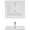 Crosswater Glide Ii Basin Ceramic 500 White With Overflow - De0002scw+