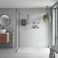 Gainsborough Slim Duo Electric Shower (Piano Black) 8.5kw - GSDPB85 -Grundfos Sales Store gainsborough slim duo electric shower piano black 8 5kw gsdpb85 4