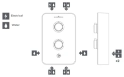 Gainsborough Slim Duo Electric Shower (Titamium Grey) 8.5kw - GSDTG85 -Grundfos Sales Store gainsborough slim duo electric shower titamium grey 8 5kw gsdtg85 2