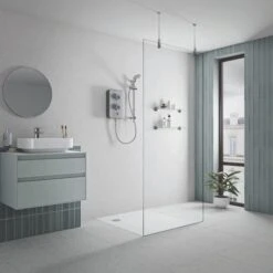 Gainsborough Slim Duo Electric Shower (Titamium Grey) 9.5kw - GSDTG95 -Grundfos Sales Store gainsborough slim duo electric shower titamium grey 9 5kw gsdtg95 2