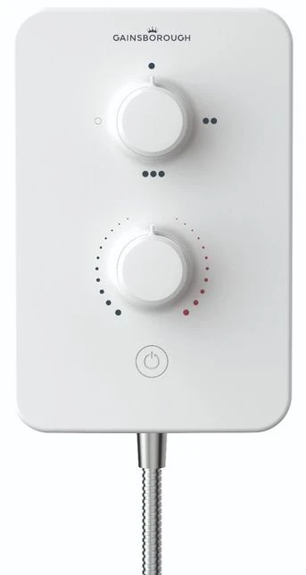 Gainsborough Slim Duo Electric Shower (White) 10.5kw - GSD105 2 Gainsborough Slim Duo Electric Shower (White) 10.5kw - GSD105 - Image 2
