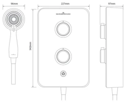 Gainsborough Slim Duo Electric Shower (White) 10.5kw - GSD105 14 Gainsborough Slim Duo Electric Shower (White) 10.5kw - GSD105 -Grundfos Sales Store gainsborough slim duo electric shower white 10 5kw gsd105 5