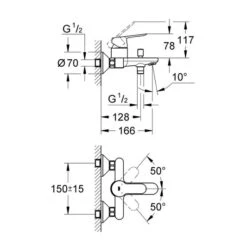 Best Seller -Grundfos Sales Store grohe bauedge single lever 1 2 bath shower mixer chrome 23334000 1