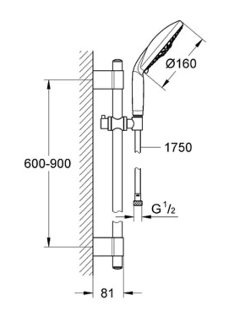 Grohe Rainshower Set 900 Classic 160 28770000 1 Grohe Rainshower Set 900 Classic 160 28770000