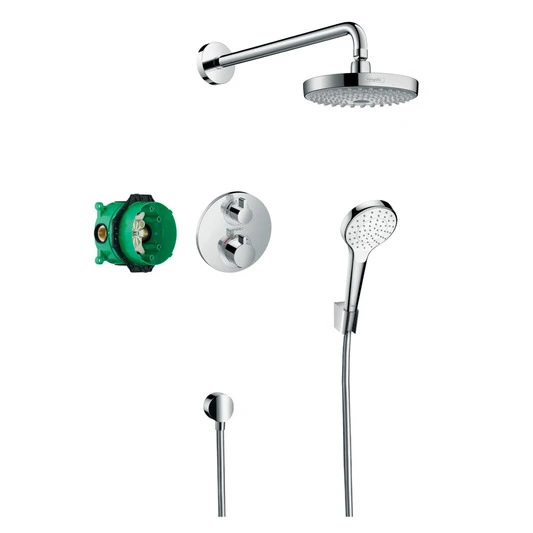 Hansgrohe Croma Select S With Ecostat 2 Way Thermostatic Mixer - 27295000 1 Hansgrohe Croma Select S With Ecostat 2 Way Thermostatic Mixer - 27295000