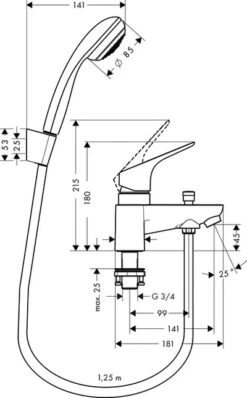 Best Seller -Grundfos Sales Store hansgrohe focus single lever low pressure deck mounted bath shower mixer 31521000
