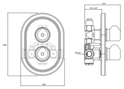Inta Plus Thermostatic Concealed Shower With Flexible Slide Rail Kit - 20015665Cp -Grundfos Sales Store inta plus thermostatic concealed shower with flexible slide rail kit 20015665cp 1