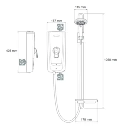 Mira Advance Electric Shower 8.7Kw Flex - 1.1785.003 -Grundfos Sales Store mira advance electric shower 8 7kw flex 1 1785 003 3