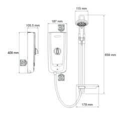 Mira Advance Electric Shower 9.8Kw Std - 1.1785.002 -Grundfos Sales Store mira advance electric shower 9 8kw std 1 1785 002 2