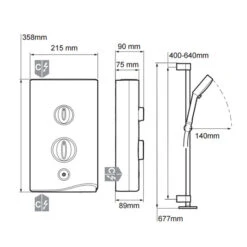 Mira Sport Thermostatic 9.0kW Electric Shower (White/Chrome) - 1.1746.005 -Grundfos Sales Store mira sport thermostatic 9 0kw electric shower white chrome 1 1746 005 2