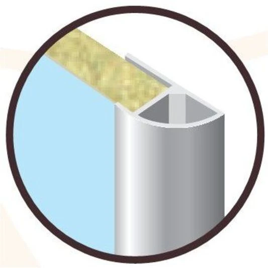 Rearo Selkie 2.4M Quad End Round Finishing Trim (Polished Silver) 2 Rearo Selkie 2.4M Quad End Round Finishing Trim (Polished Silver) - Image 2