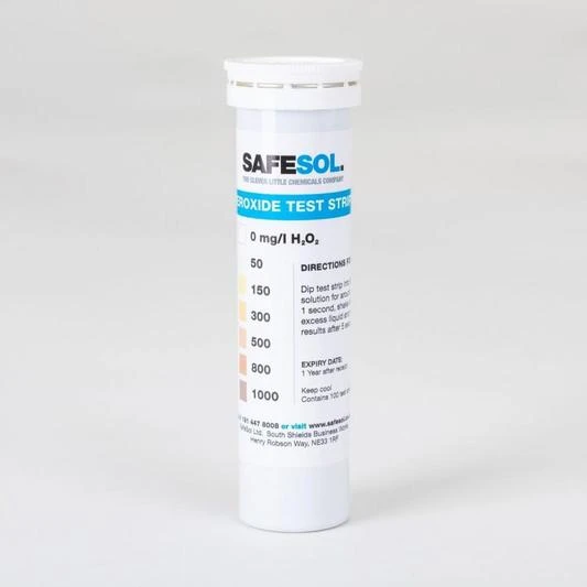 Safesol Test Strips That Measure 0-1000ppm Peroxide (Qty 100) - TS100-0-1000 1 Safesol Test Strips That Measure 0-1000ppm Peroxide (Qty 100) - TS100-0-1000