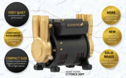 Salamander 1.5 Bar Twin Brass Ended Universal Regenerative Shower And Bathroom Pump - Ct Force 15Tu -Grundfos Sales Store salamander 1 5 bar twin brass ended universal regenerative shower and bathroom pump ct force 15tu 1