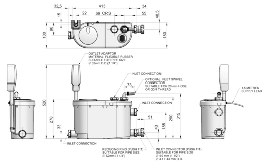 Stuart Turner Wasteflo Ls 5 Lifting Station - 46577 2 Stuart Turner Wasteflo Ls 5 Lifting Station - 46577 - Image 2