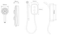 Aqualisa E - Motion Black/Chrome 8.5Kw - MOBC85 -Grundfos Sales Store the shower doctor aqualisa aqualisa e motion black chrome 8.5kw mobc85 1684926182e Motion Spec Sheet dimensions