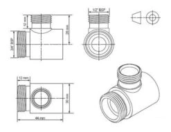 Triton Bar Mixer Fixings Exposed Pipework Chrome - Unbmxfixex -Grundfos Sales Store triton bar mixer fixings exposed pipework chrome unbmxfixex spare part 1