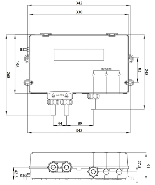 Triton Host Digital Mixer Shower All-In-One Wall Pack With Riser Rail - Circular - Hosdmwrrcirs 6 Triton Host Digital Mixer Shower All-In-One Wall Pack With Riser Rail - Circular - Hosdmwrrcirs - Image 6