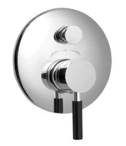 Vado Concealed Thermostatic Shower Valve With Diverter (Black Handle)