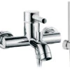 Vado Exposed Bath Shower Mixer Single Lever Wall Mounted With Shower Kit - ZOO-123+K-C/P
