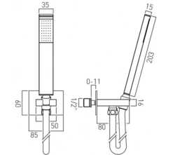 Vado Instinct Single Function Mini Shower Kit With 150Cm Shower Hose And Bracket With Integrated Outlet (Chrome) - Ins-Sfmkwo-C/P -Grundfos Sales Store vado instinct single function mini shower kit with 150cm shower hose and bracket with integrated outlet chrome ins sfmkwo c p 1