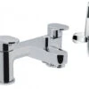 Vado Life 2 Hole Bath Shower Mixer Deck Mounted With Shower Kit (Chrome) - Lif-130+K-C/P