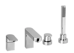 Vado Life 4 Hole Bath Shower Mixer Single Lever Deck Mounted (Chrome) - Lif-132-C/P