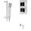Vado Mix Concealed Thermostatic Shower Valve With Rectangular Back Plate - Mix-1710-V2-C/P