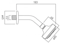 Vado Single Function Shower Head With Shower Arm (Chrome) - Wg-Sfkit2-C/P -Grundfos Sales Store vado single function shower head with shower arm chrome wg sfkit2 c p 1