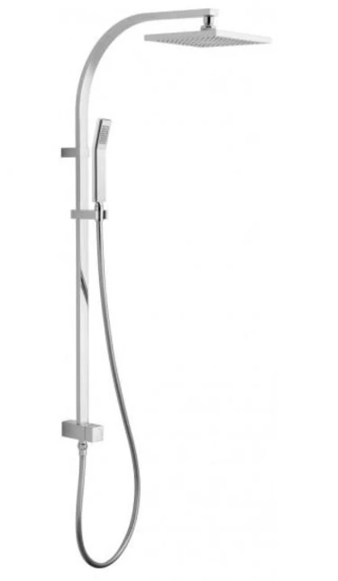Vado Single Function Slide Rail Shower Kit With Overhead Shower And Integral Diverter - WG-RRK/DIV/SQ-148-C/P 1 Vado Single Function Slide Rail Shower Kit With Overhead Shower And Integral Diverter - WG-RRK/DIV/SQ-148-C/P