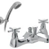 Vado Vecta 2 Hole Bath Shower Mixer Deck Mounted With Shower Kit (Chrome) - Vec-130/Cd+K-C/P
